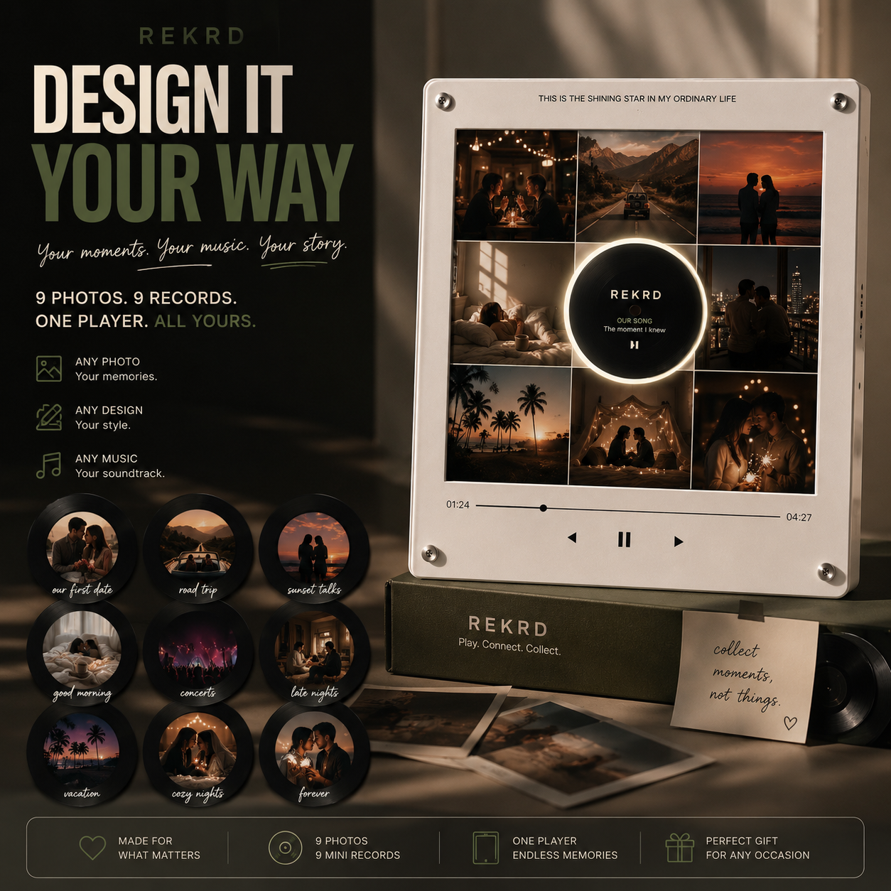 REKRD ONE™ | Mini Vinyl Display Player